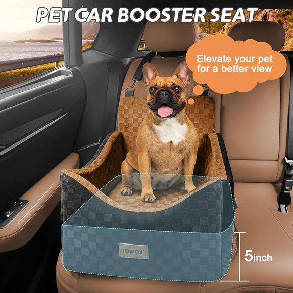 Elevated Dog Car Seat for Small/Medium Dogs up to 35 lbs - Picture 3 of 8